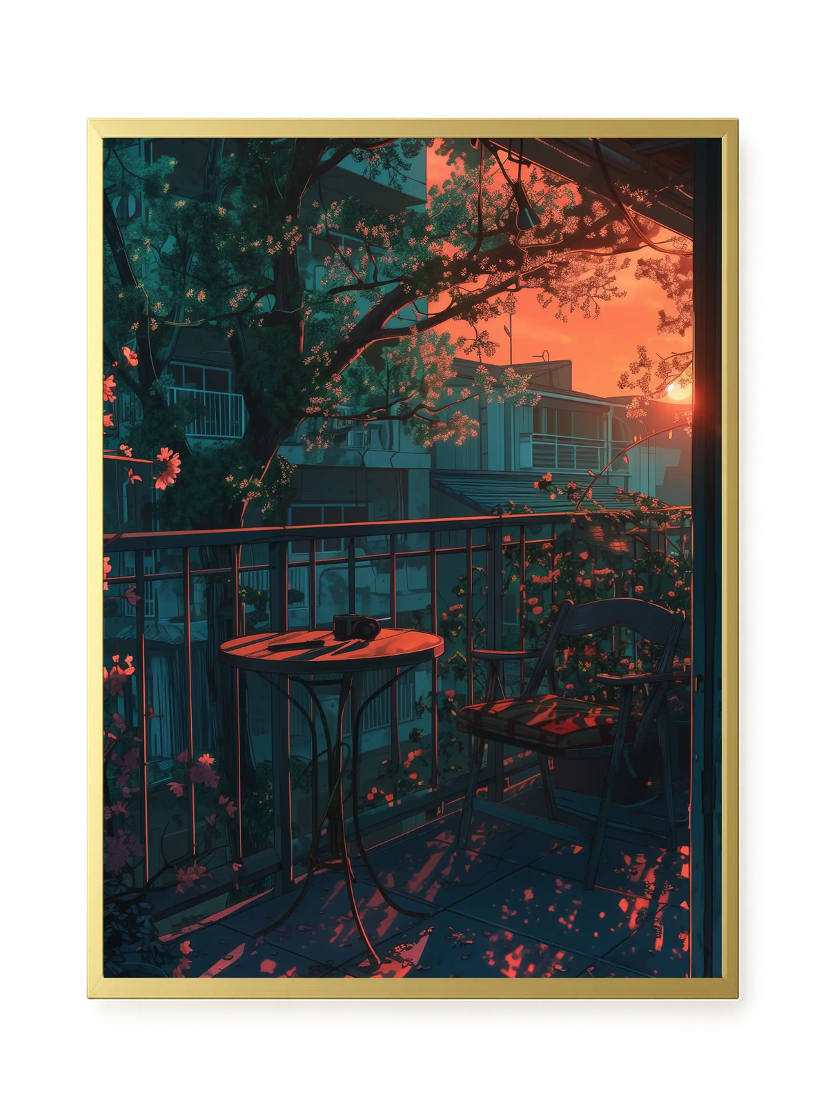 Balcony Sunset Canvas Print