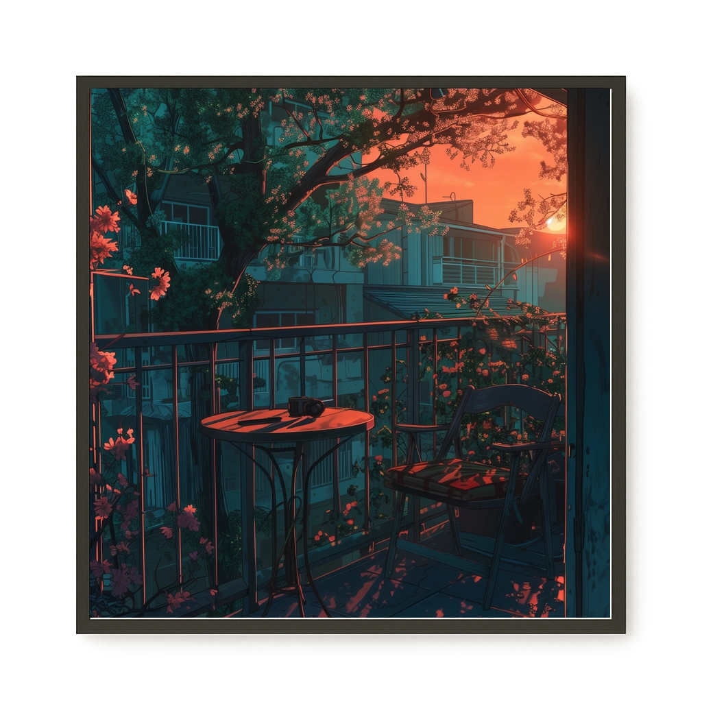 Balcony Sunset Canvas Print