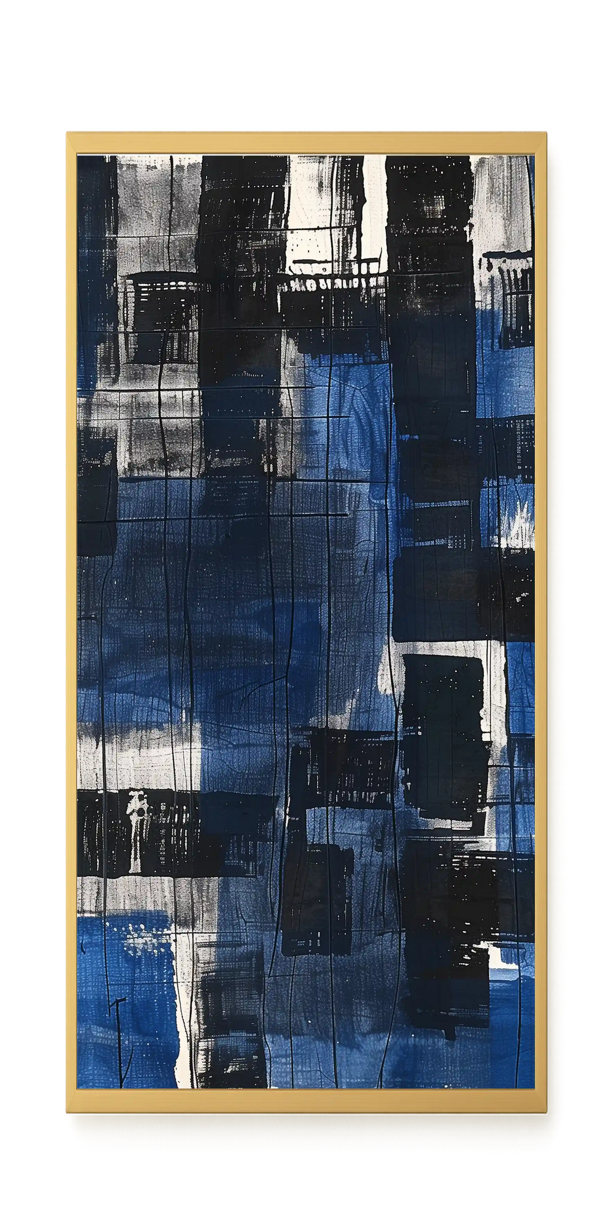 Blue Blocks Canvas Wall Art