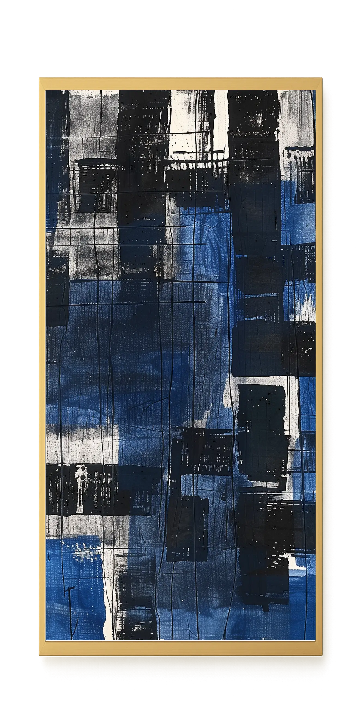 Blue Blocks Canvas Wall Art