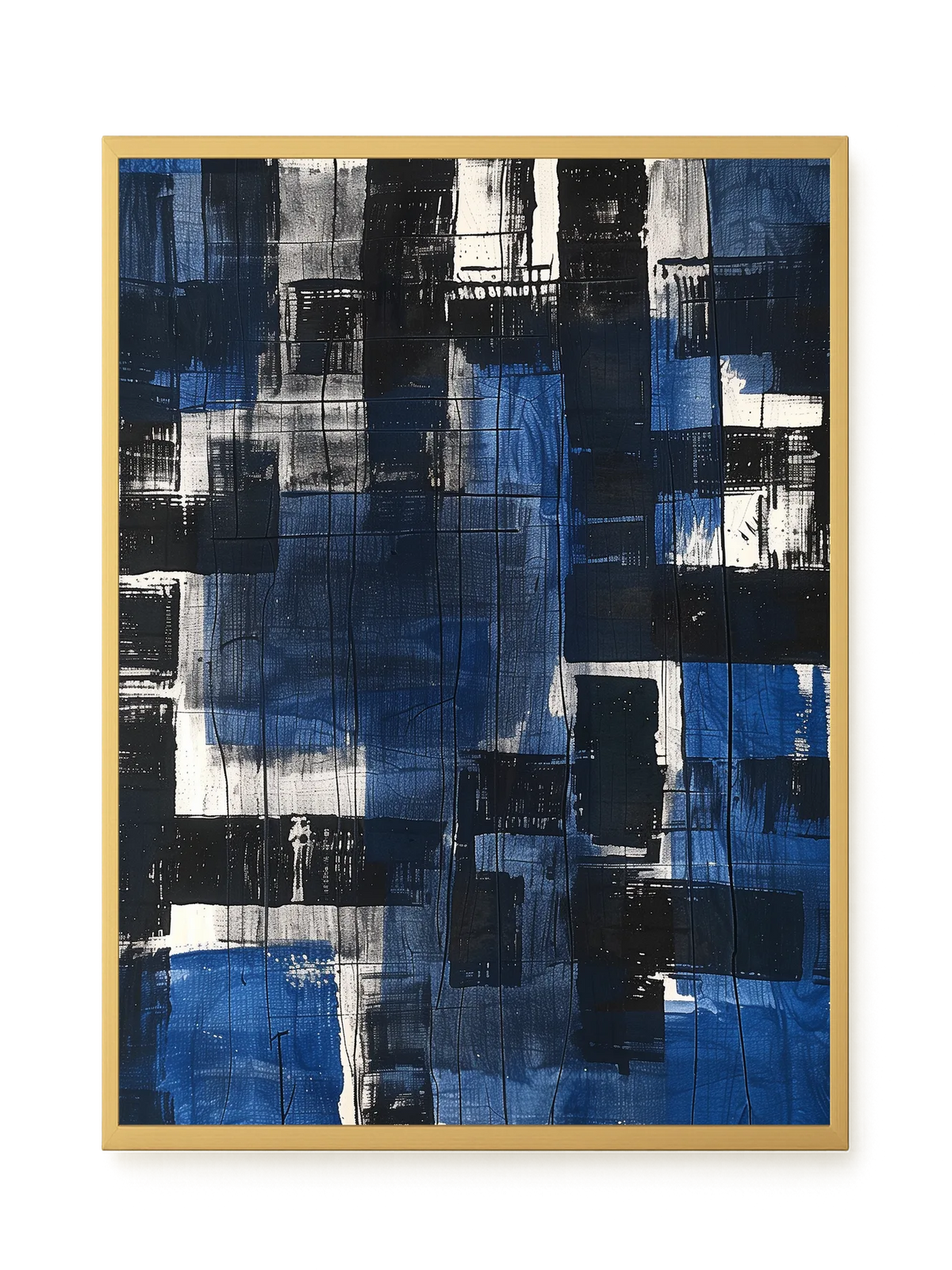 Blue Blocks Canvas Wall Art