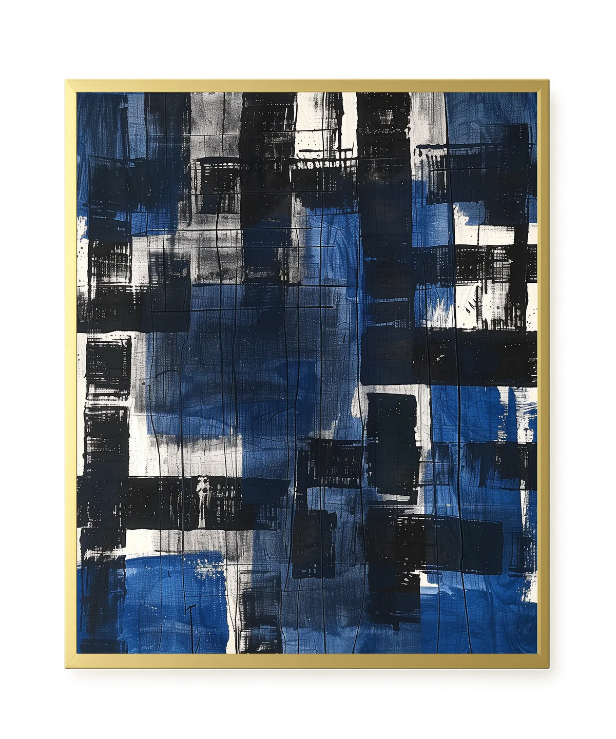 Blue Blocks Canvas Wall Art