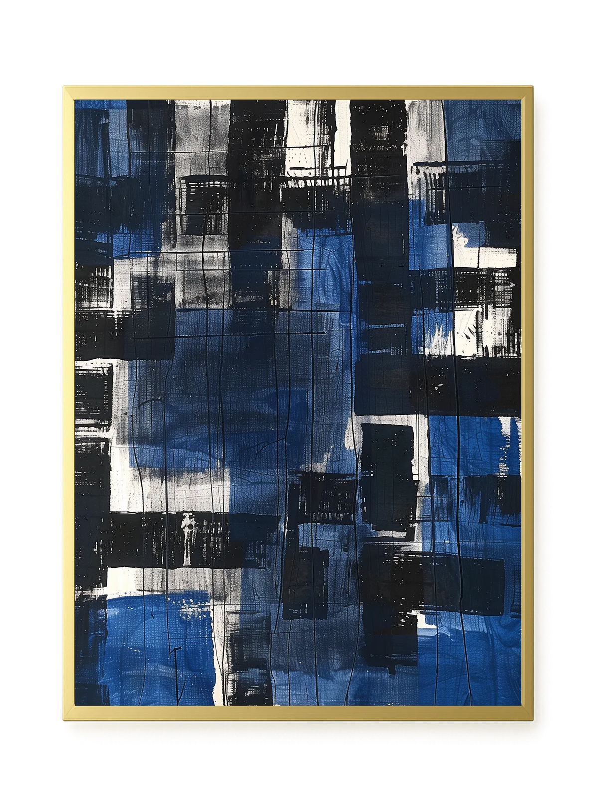 Blue Blocks Canvas Wall Art