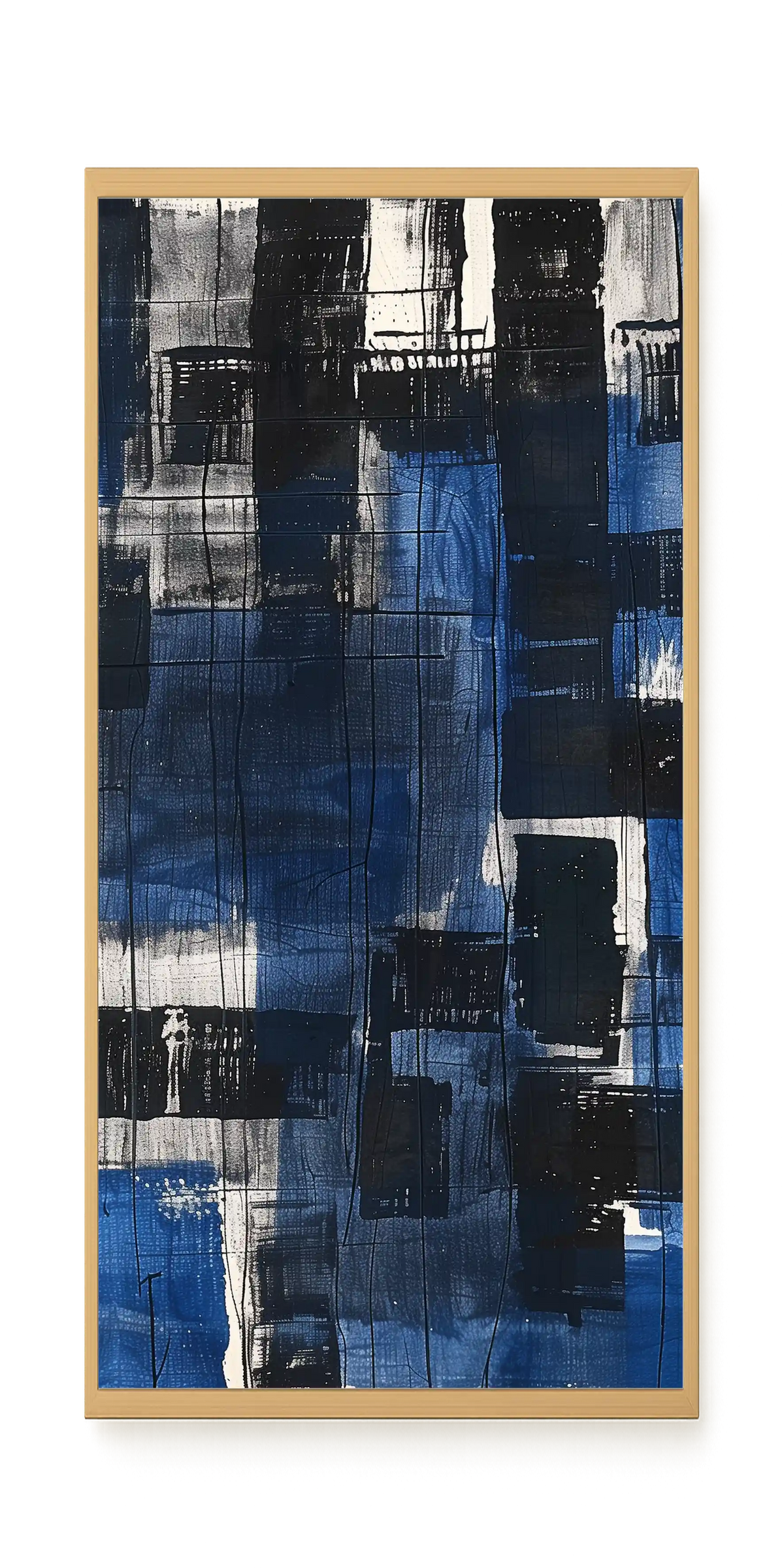 Blue Blocks Canvas Wall Art