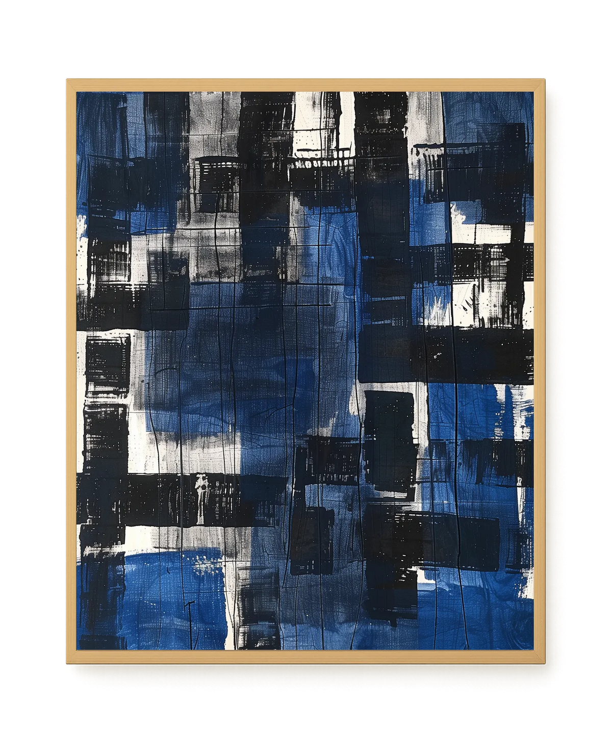 Blue Blocks Canvas Wall Art