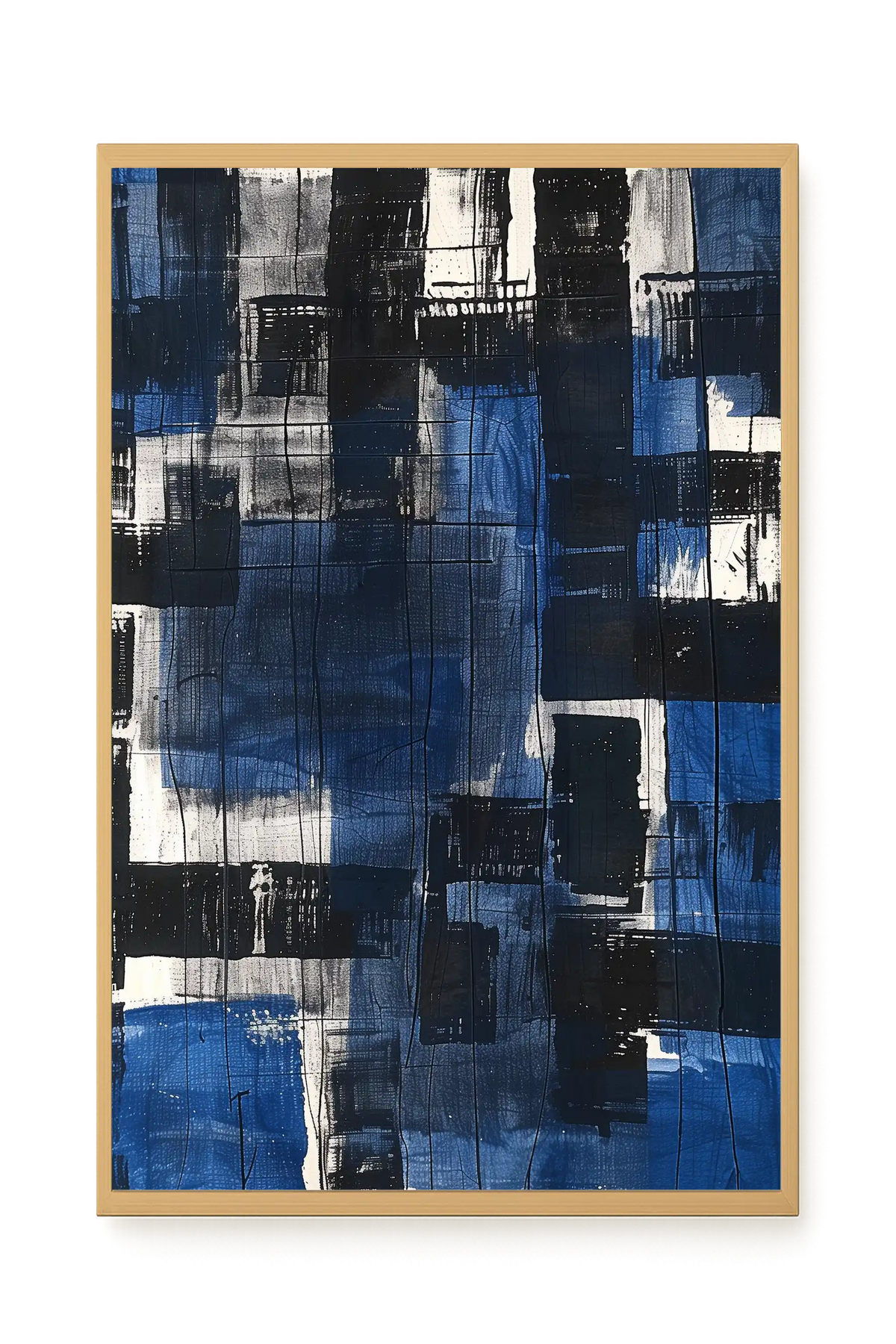 Blue Blocks Canvas Wall Art