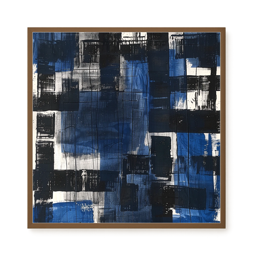 Blue Blocks Canvas Wall Art