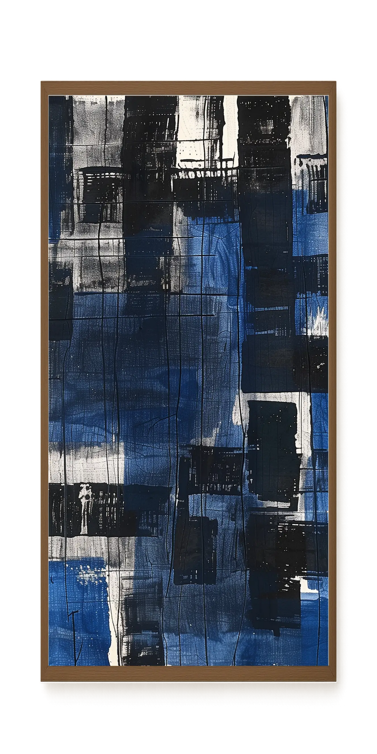 Blue Blocks Canvas Wall Art