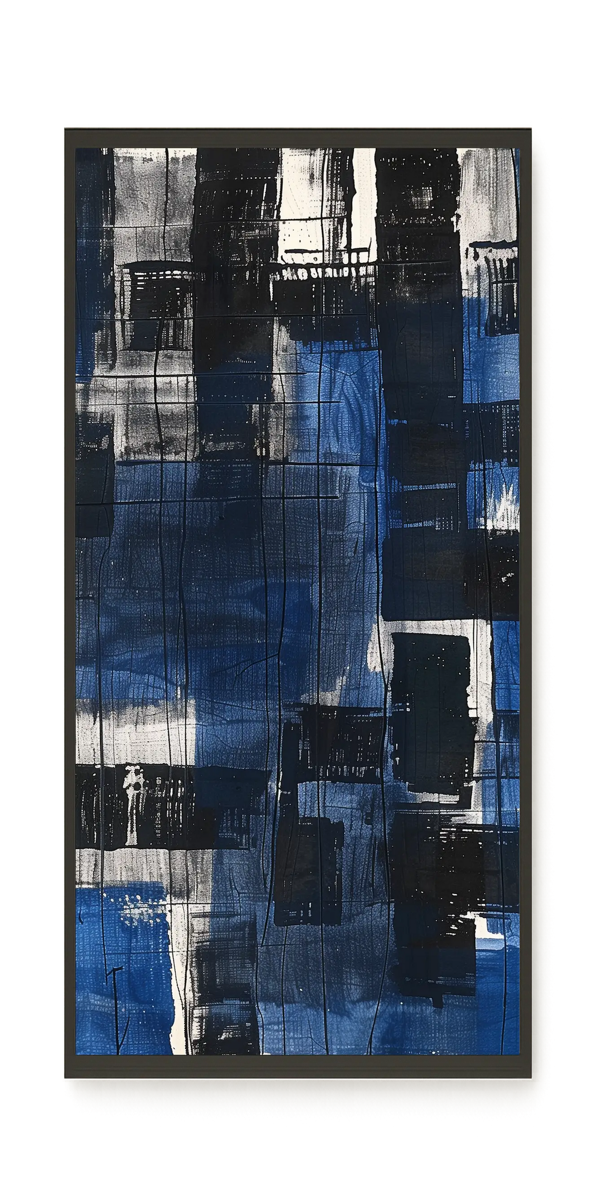 Blue Blocks Canvas Wall Art