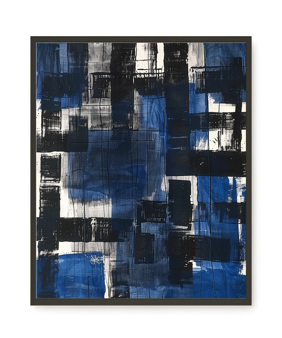 Blue Blocks Canvas Wall Art