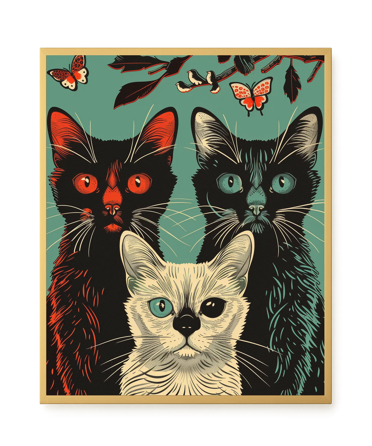 Playful Cats Canvas Print