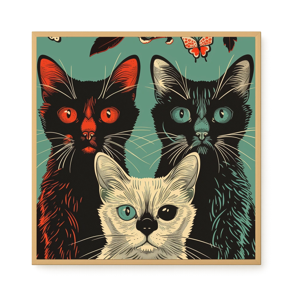 Playful Cats Canvas Print