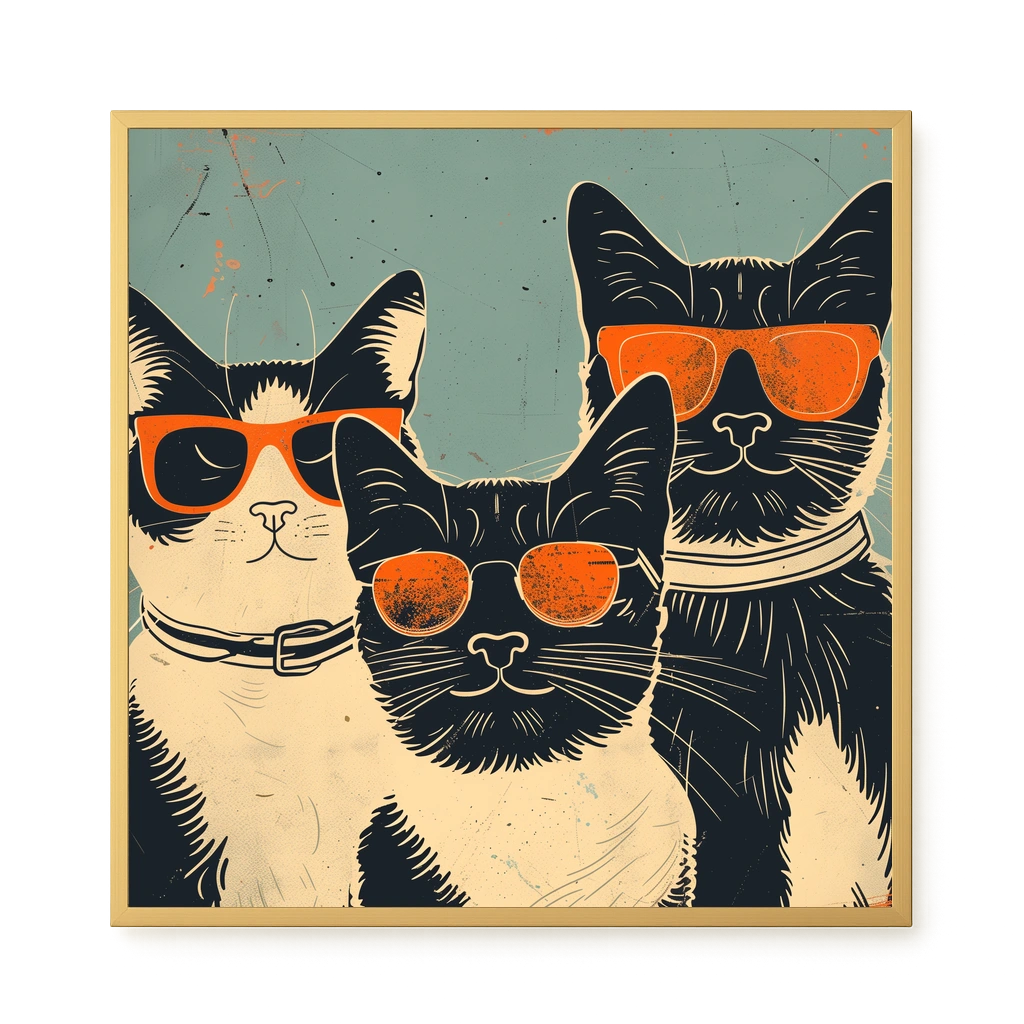 Cool Cats Canvas Wall Art
