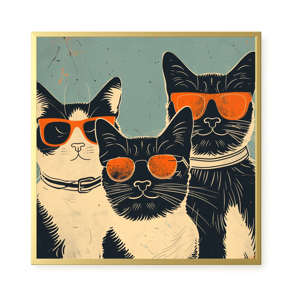Cool Cats Canvas Wall Art