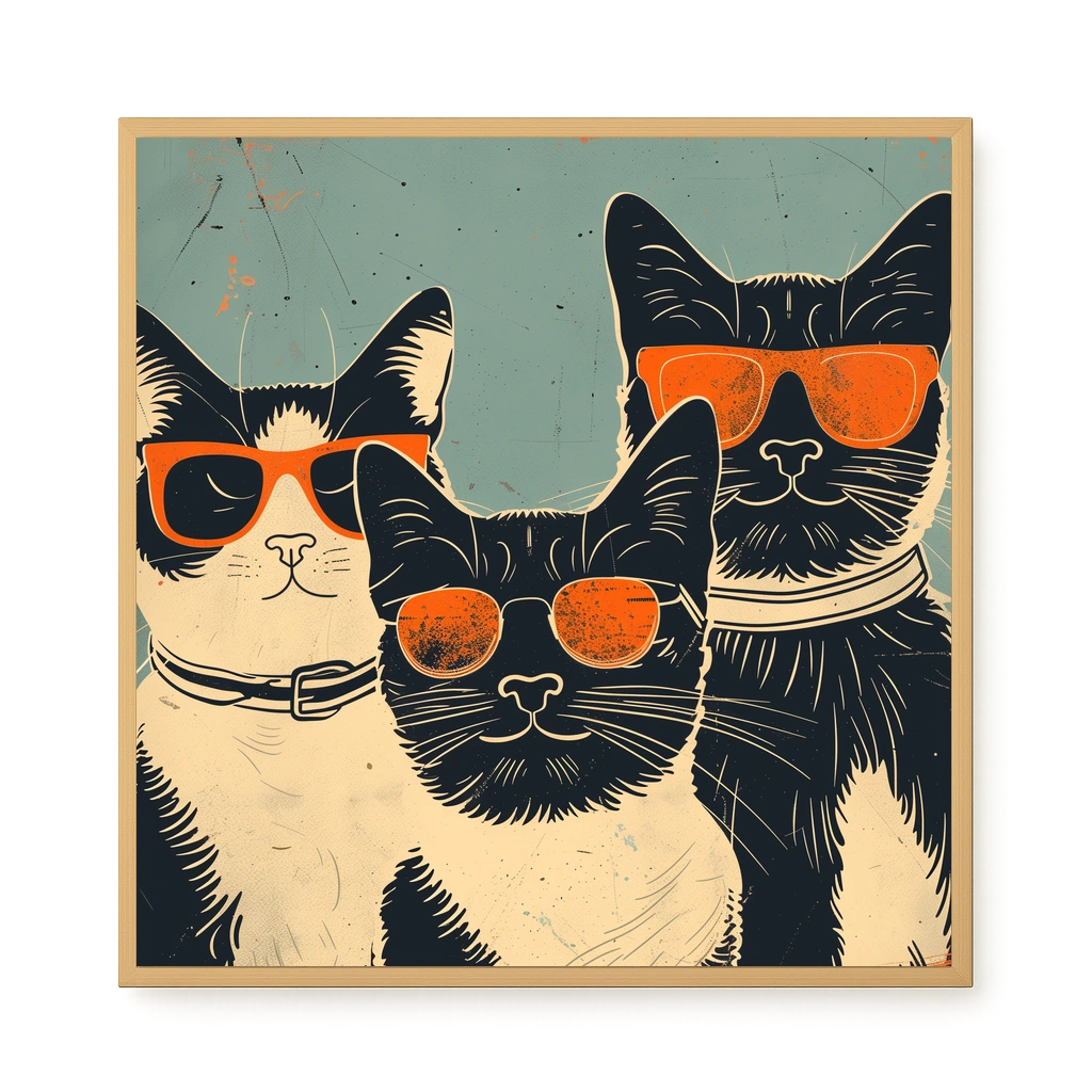 Cool Cats Canvas Wall Art