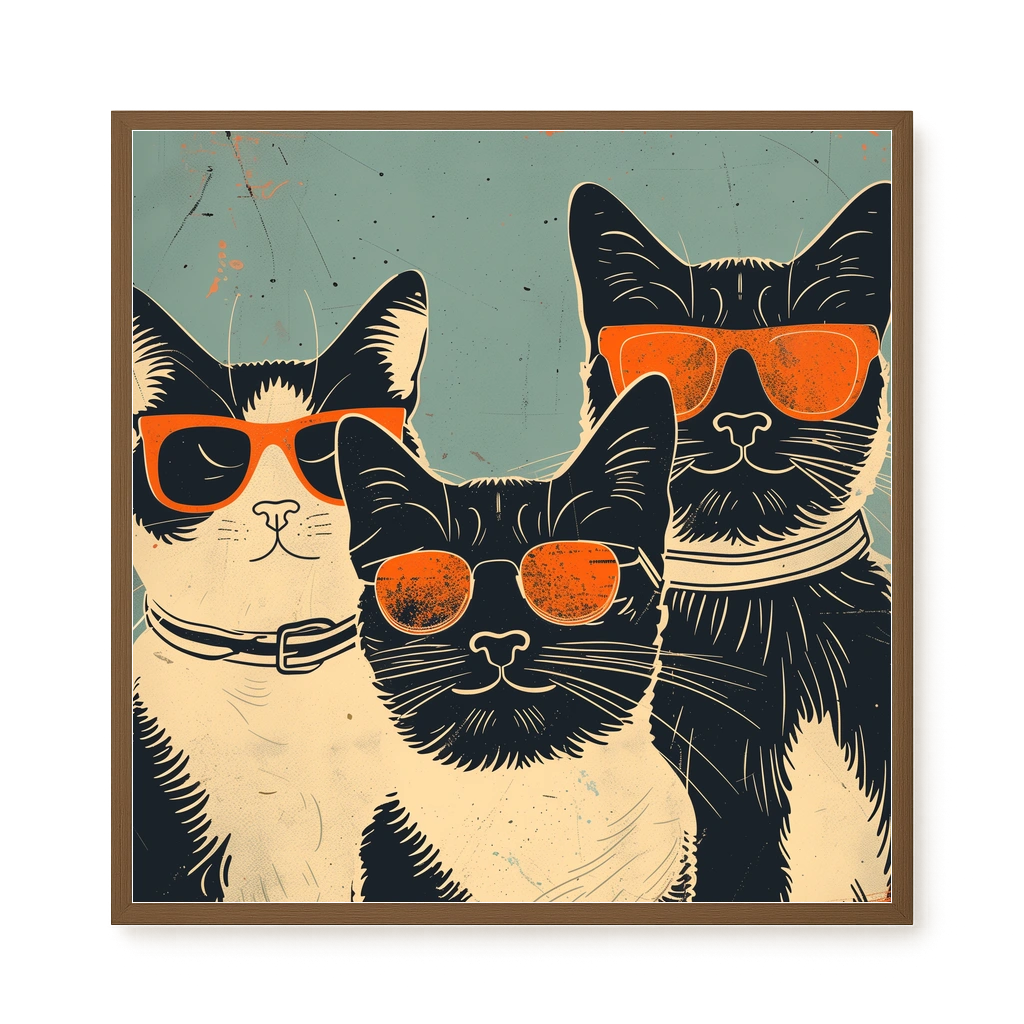 Cool Cats Canvas Wall Art
