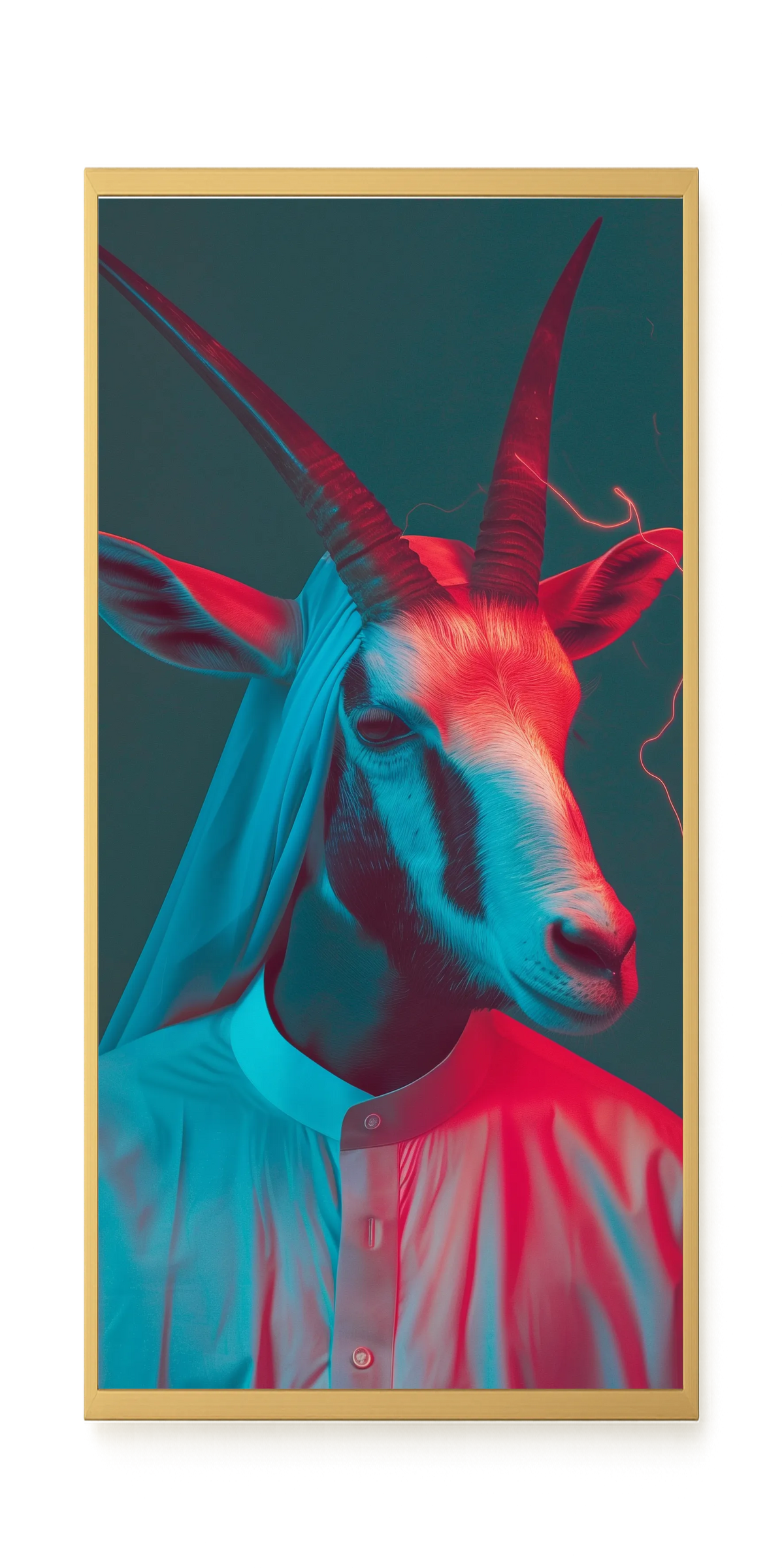 Neon Antelope Canvas Print