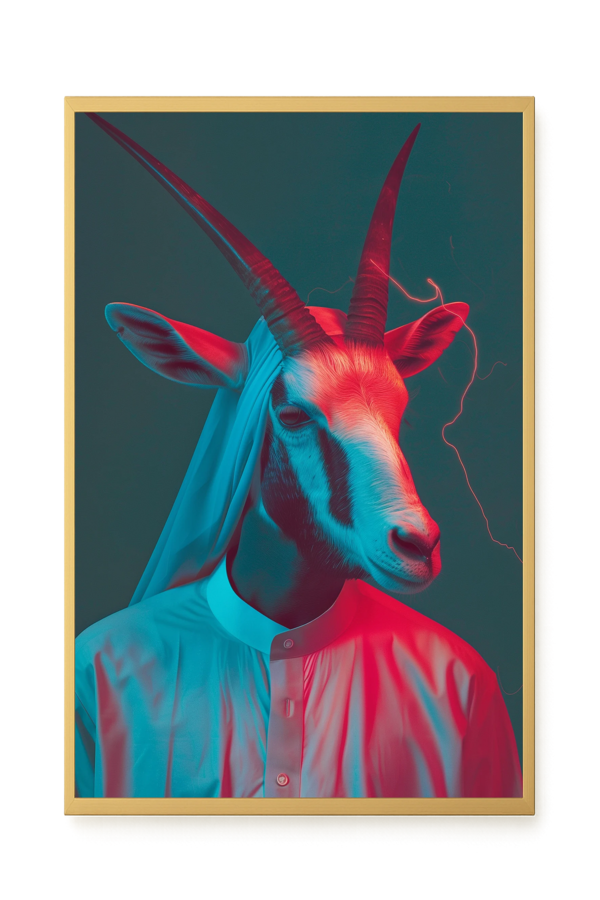 Neon Antelope Canvas Print