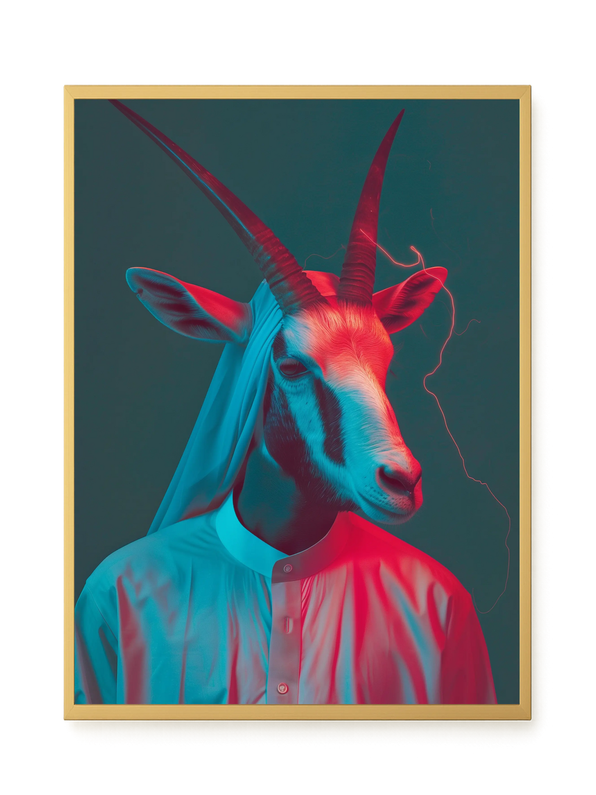 Neon Antelope Canvas Print