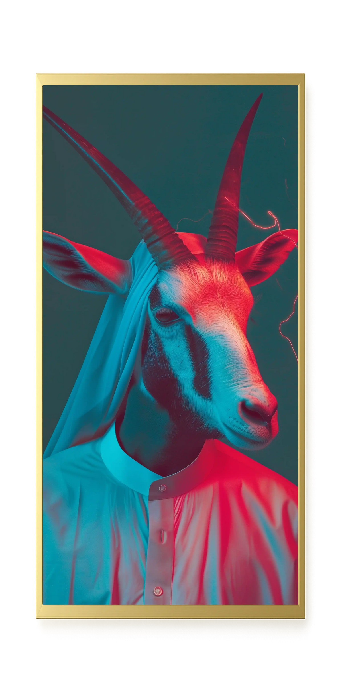 Neon Antelope Canvas Print