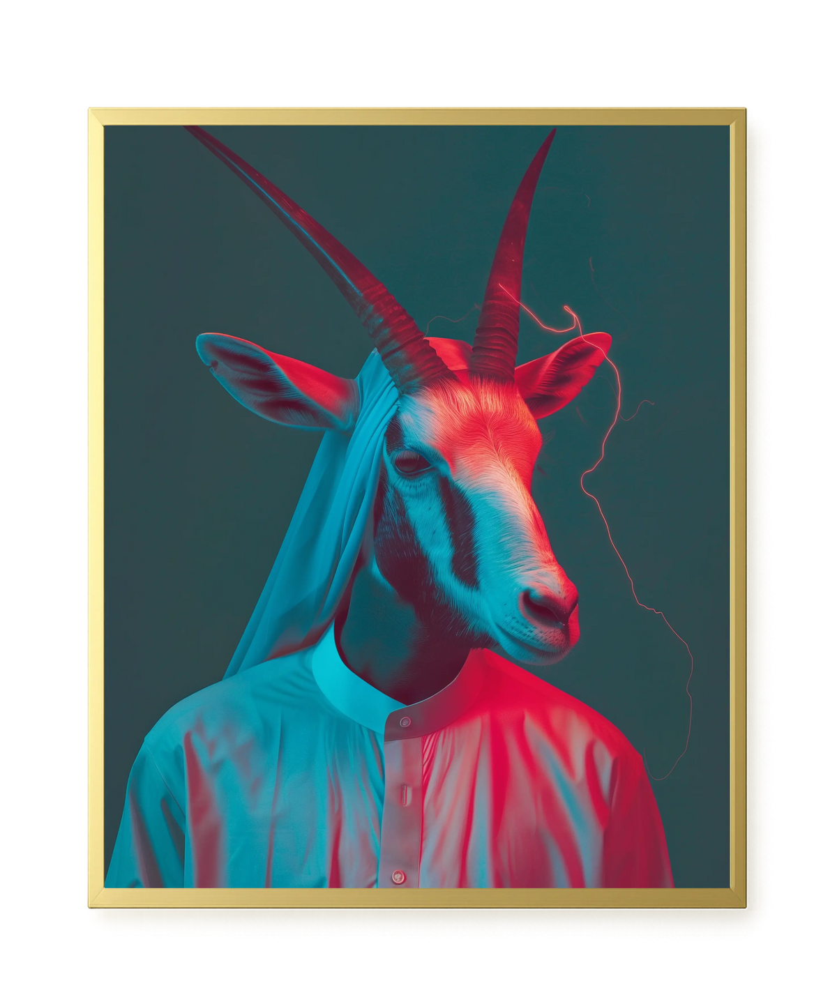 Neon Antelope Canvas Print