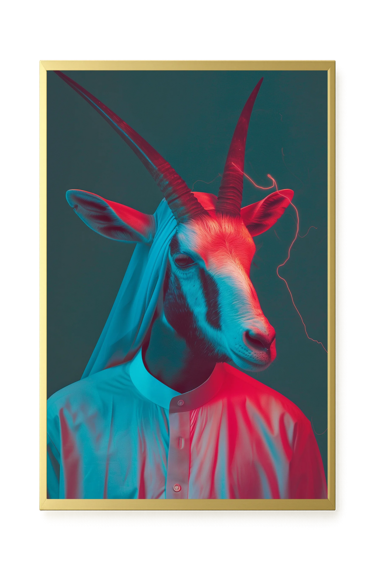 Neon Antelope Canvas Print