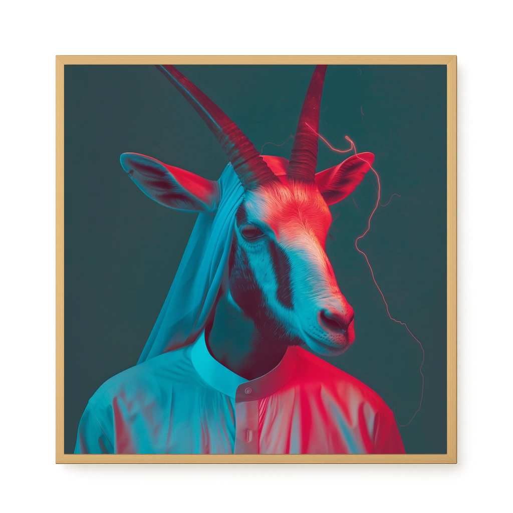 Neon Antelope Canvas Print