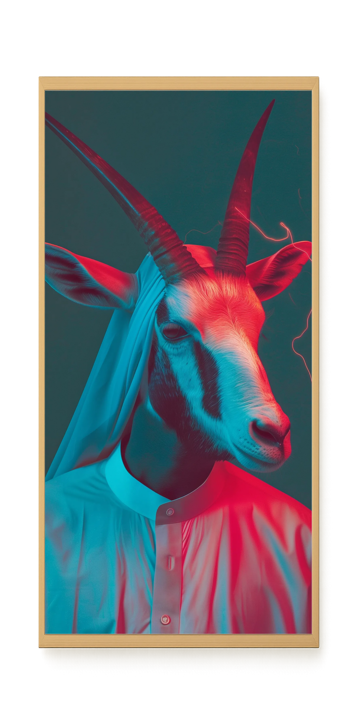 Neon Antelope Canvas Print