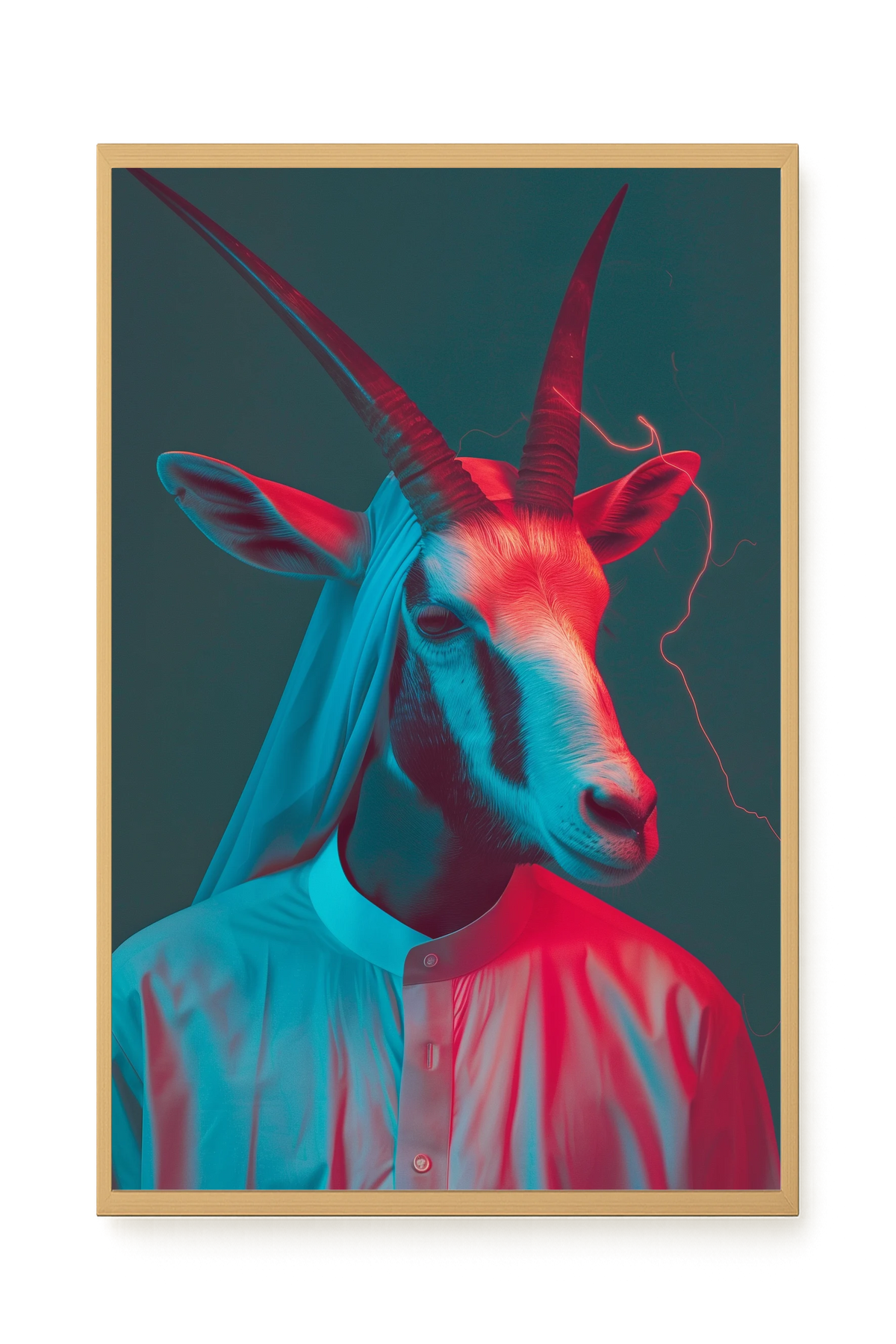 Neon Antelope Canvas Print