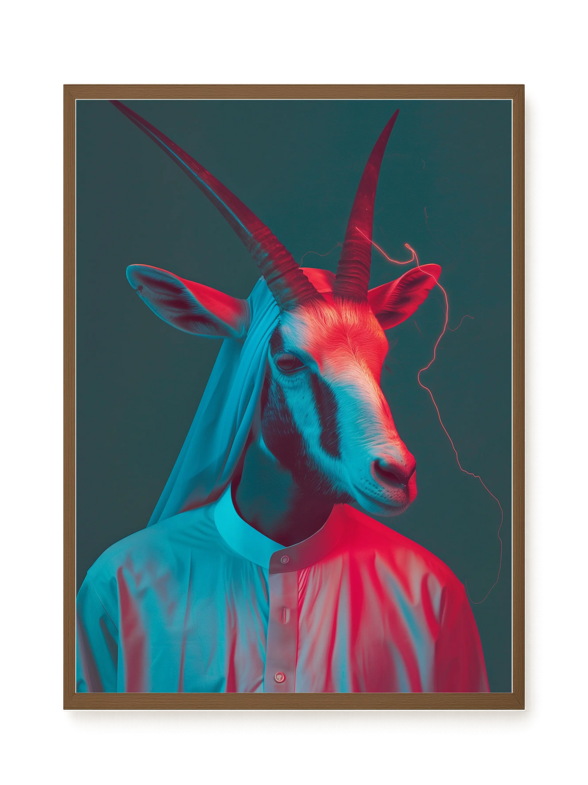 Neon Antelope Canvas Print