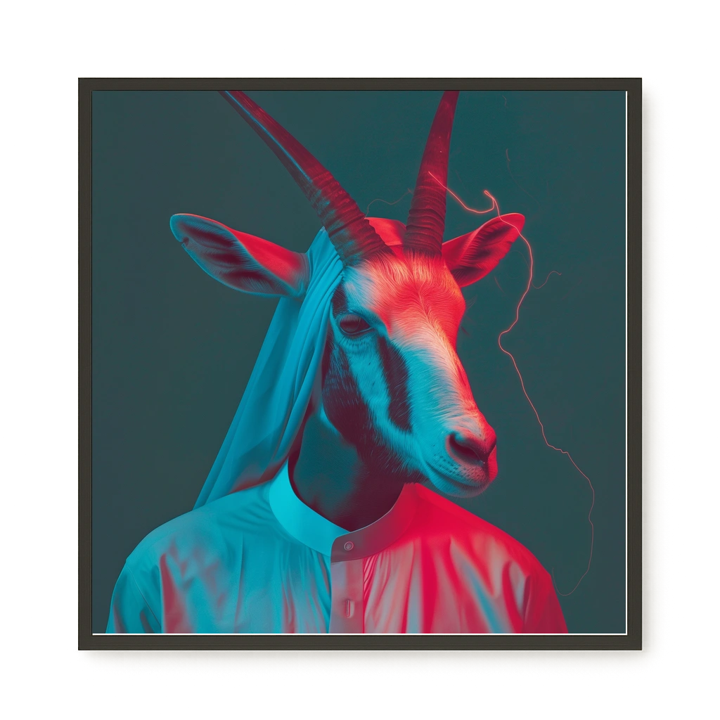 Neon Antelope Canvas Print