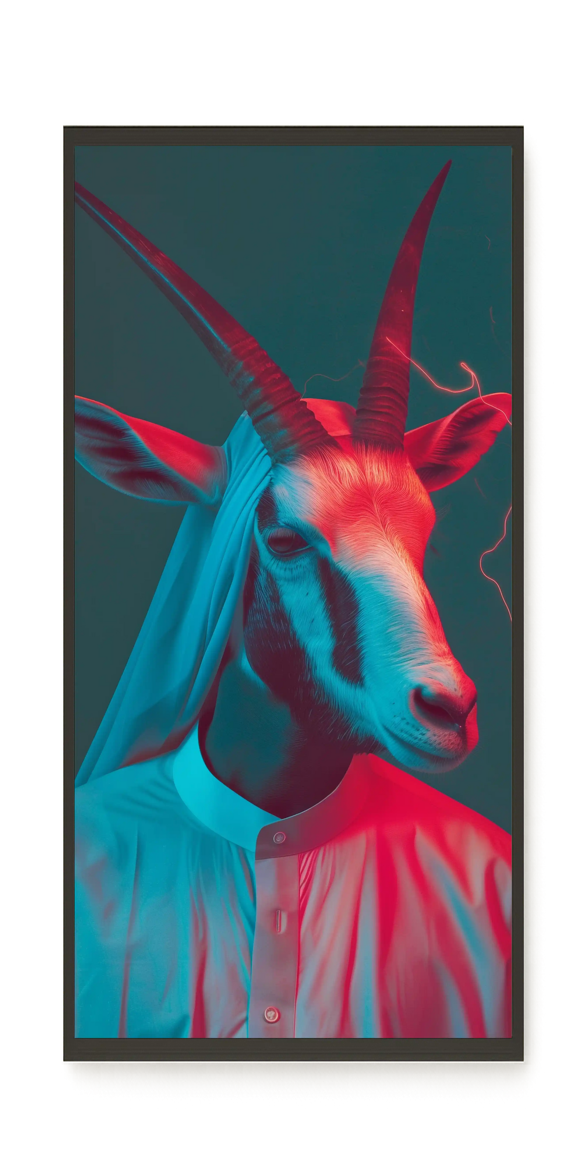 Neon Antelope Canvas Print