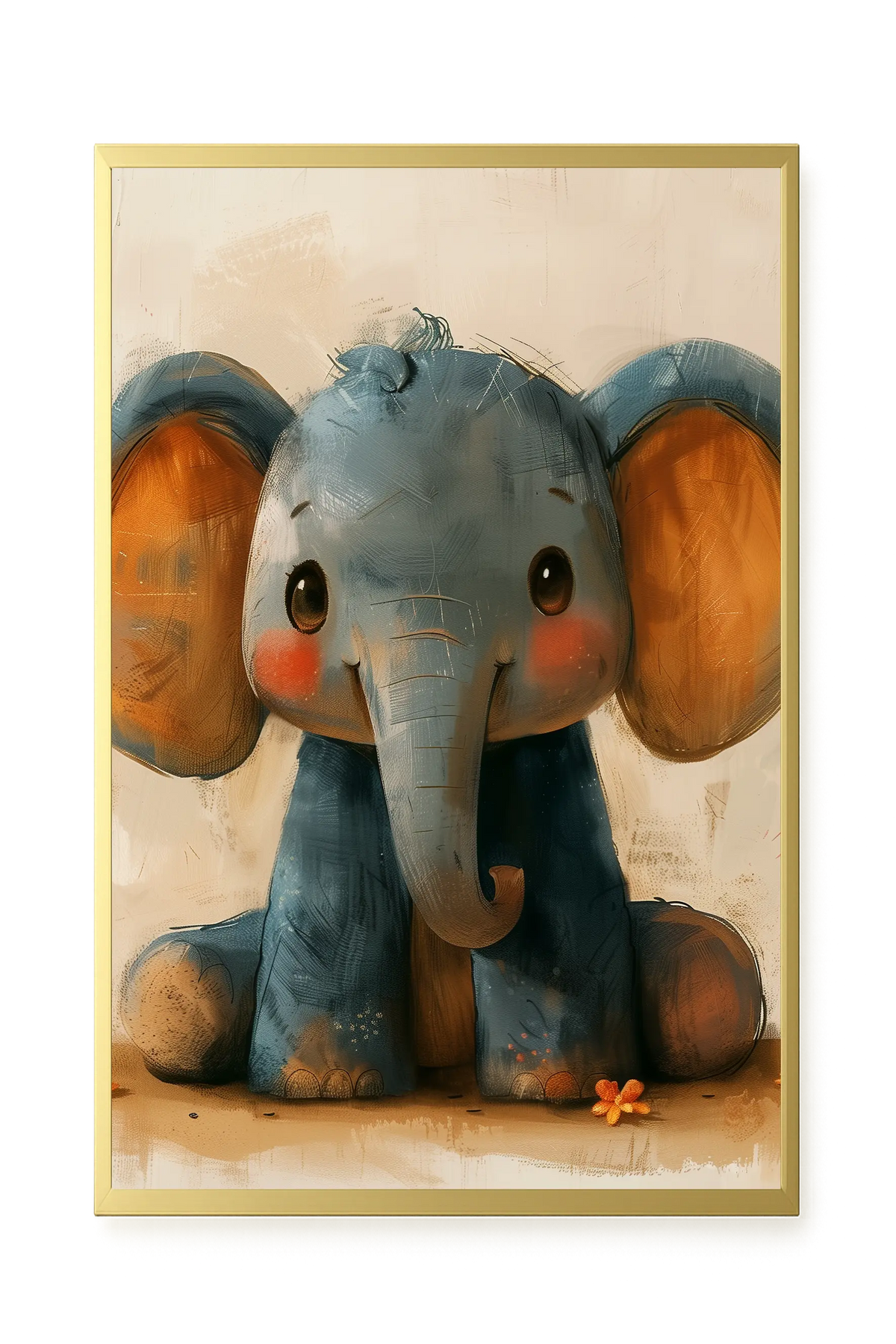 Cute Elephant Canvas Wall Art