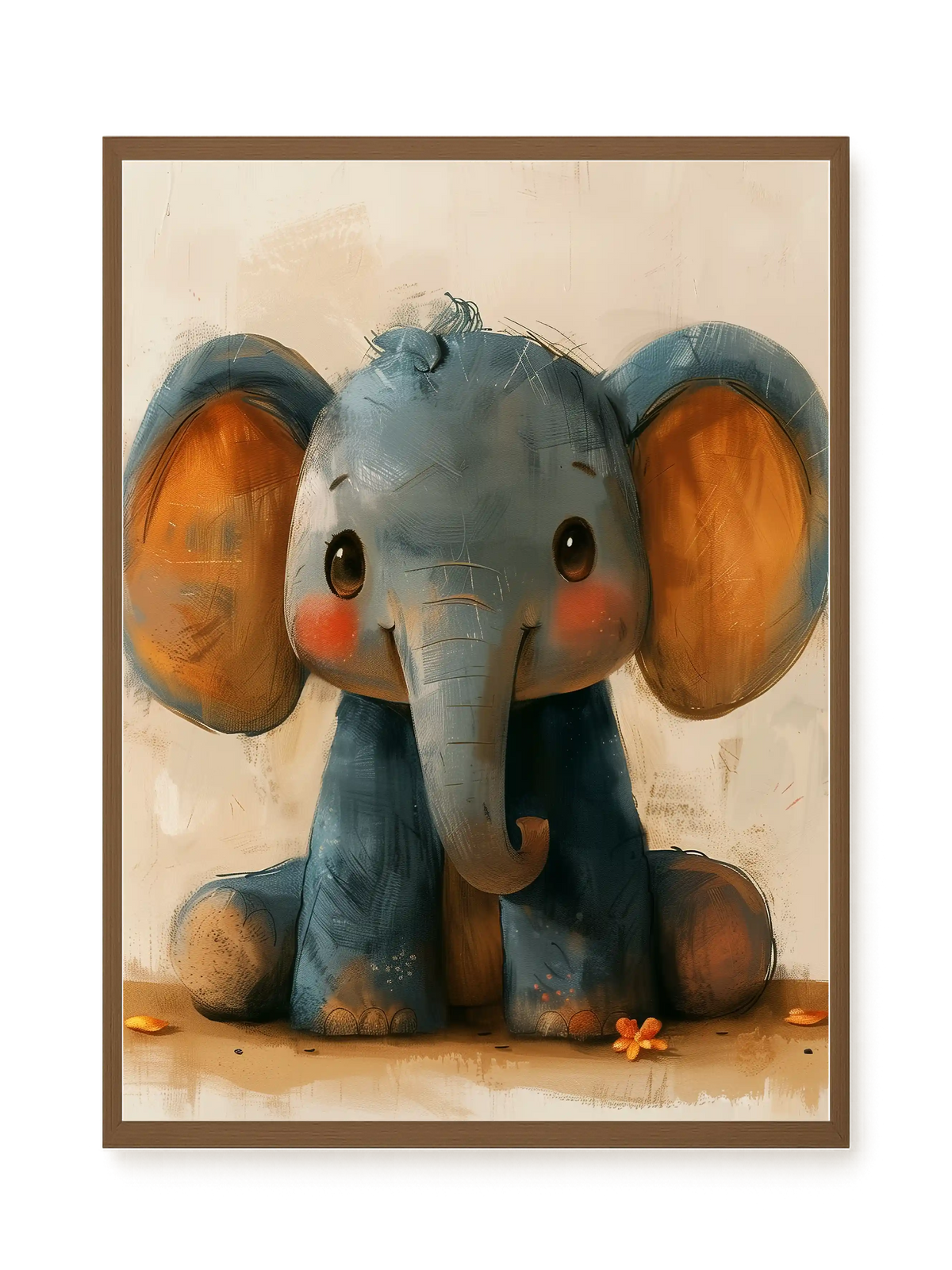 Cute Elephant Canvas Wall Art