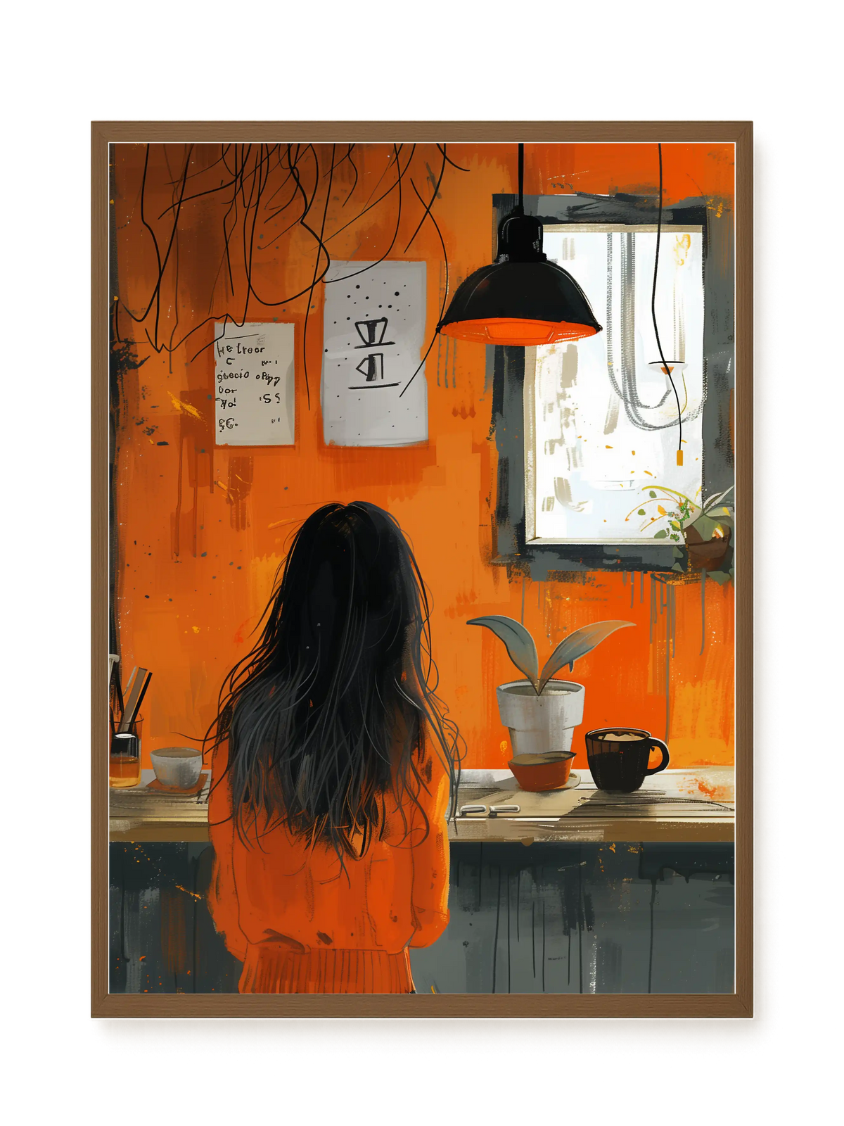 Orange Café Canvas Print