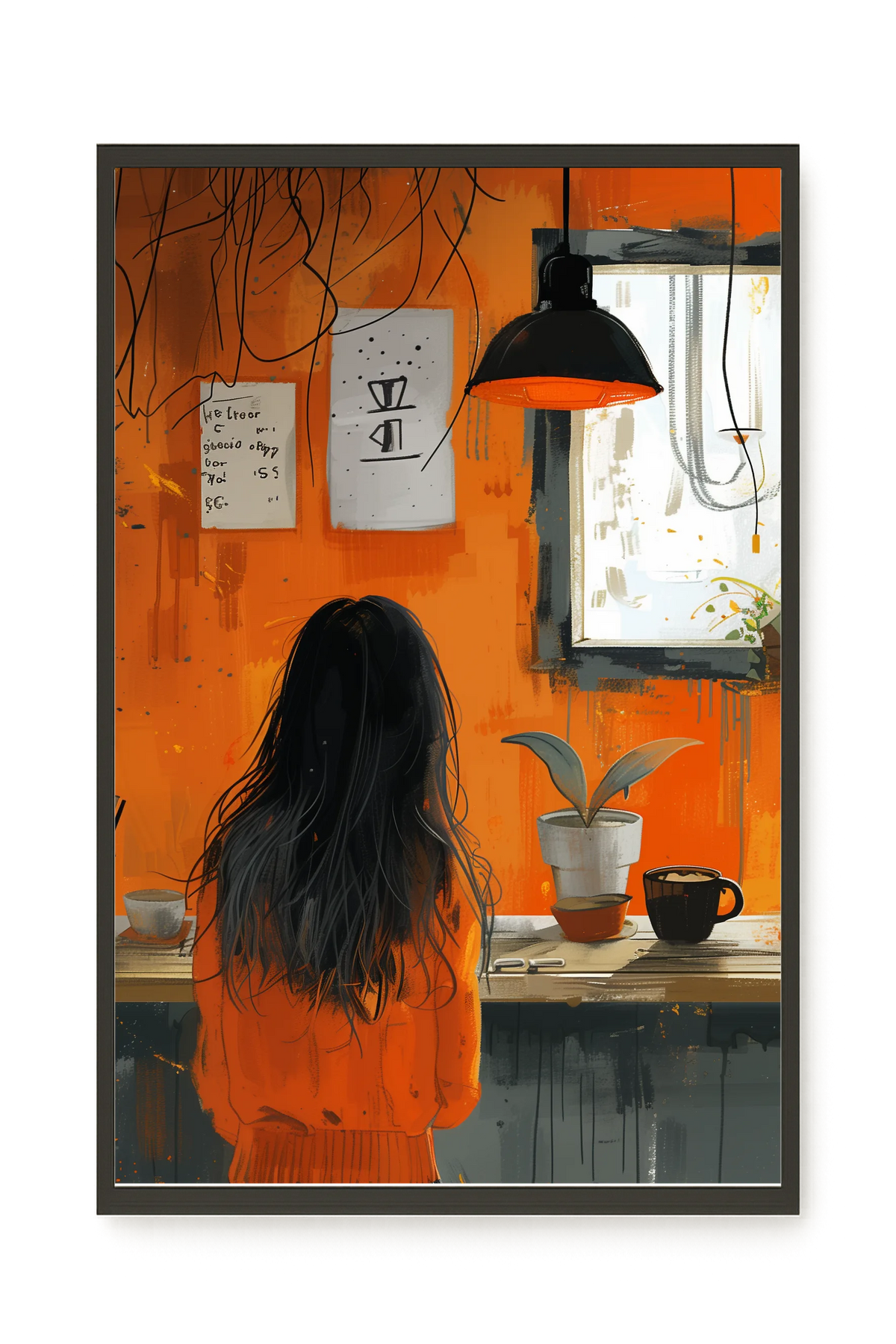 Orange Café Canvas Print