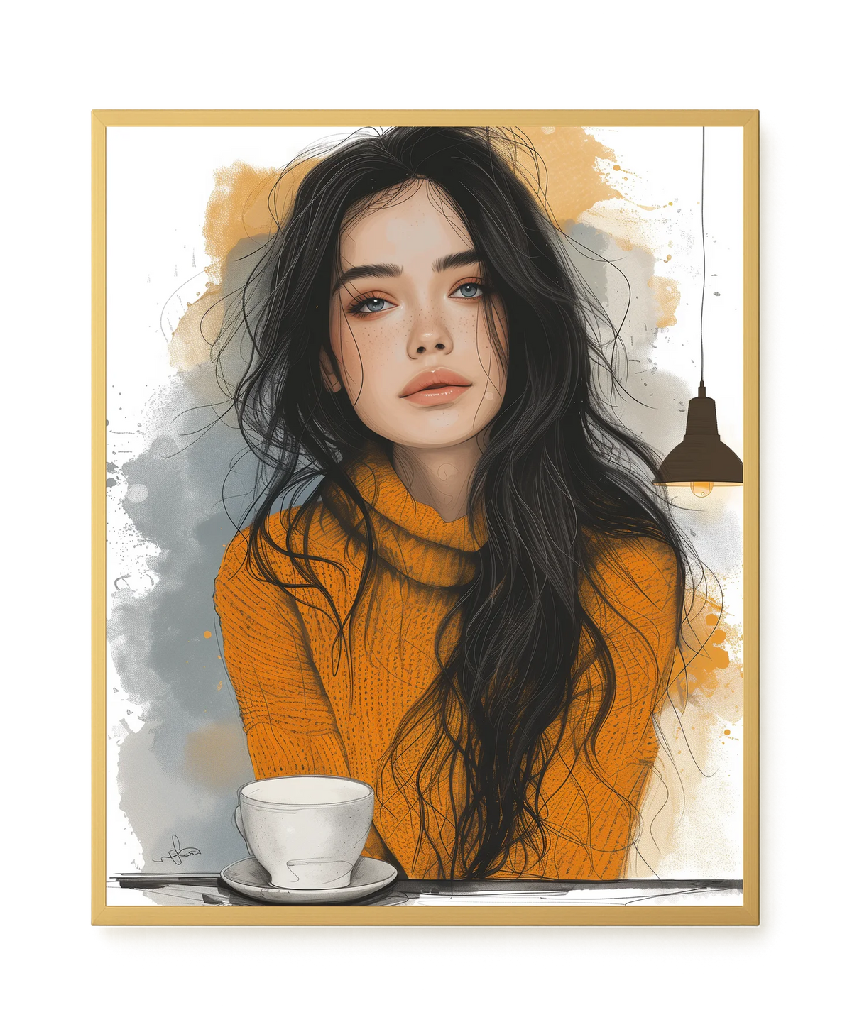 Soft Gaze Canvas Wall Art