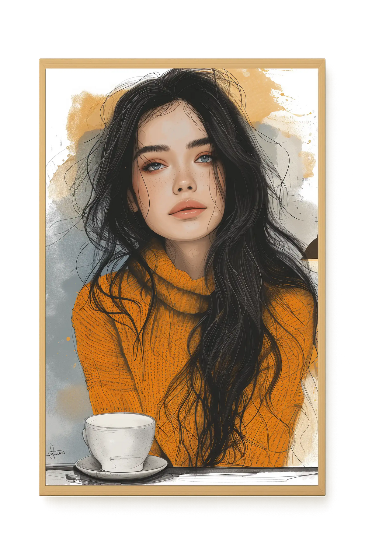 Soft Gaze Canvas Wall Art