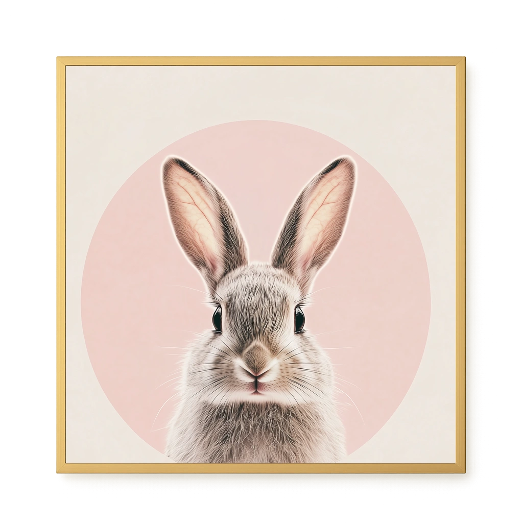 Cute Bunny Canvas Wall Art