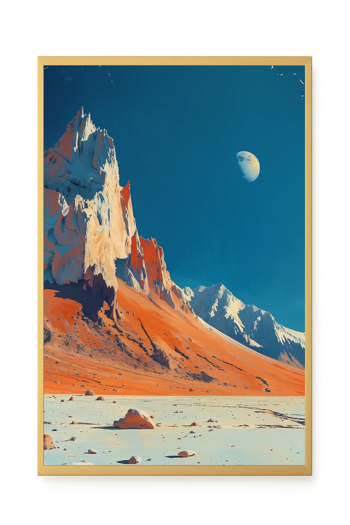 Lunar Peaks Canvas Wall Art