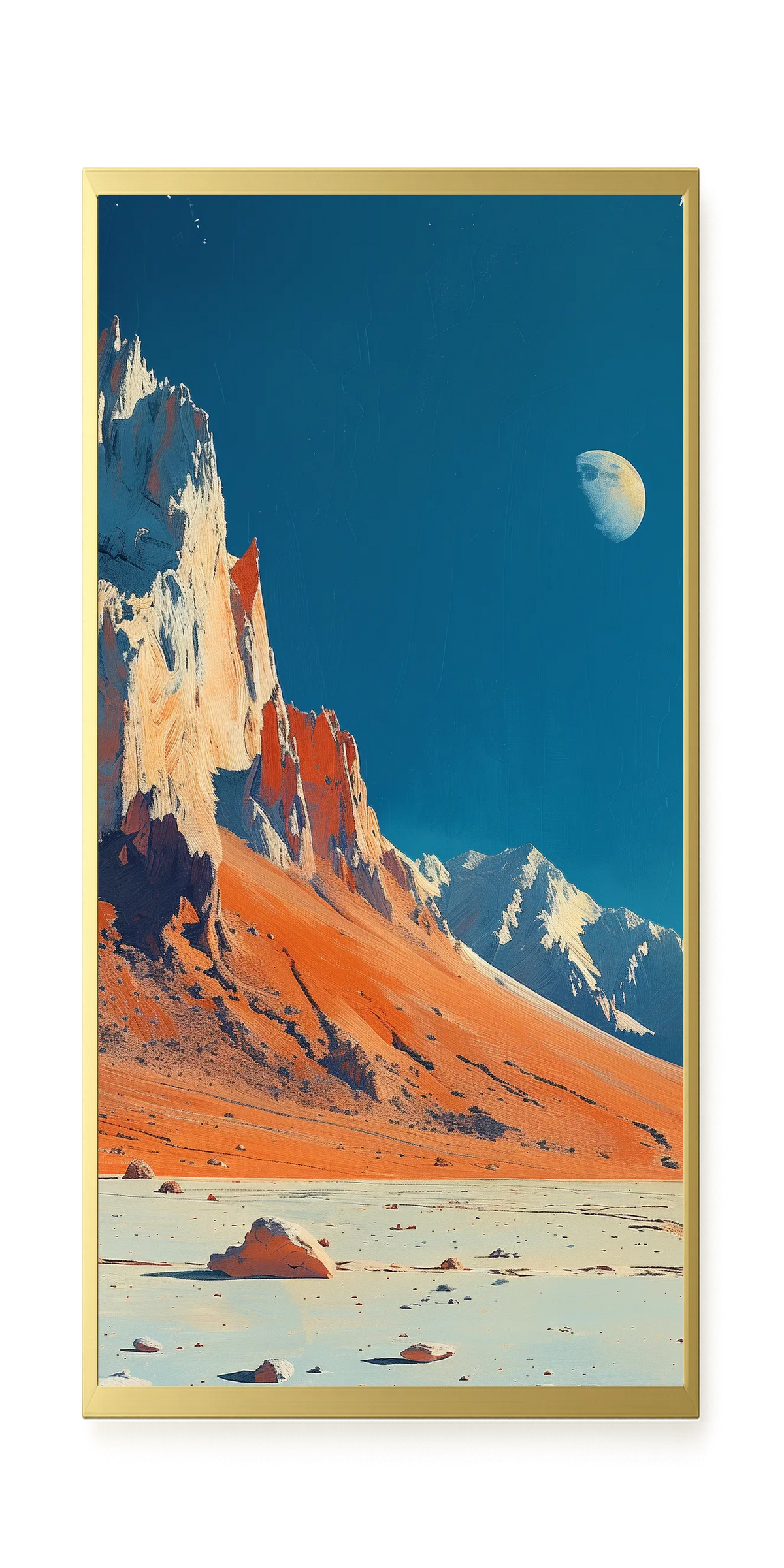 Lunar Peaks Canvas Wall Art