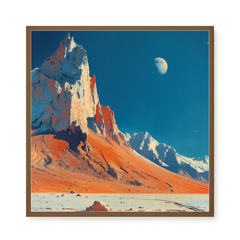 Lunar Peaks Canvas Wall Art