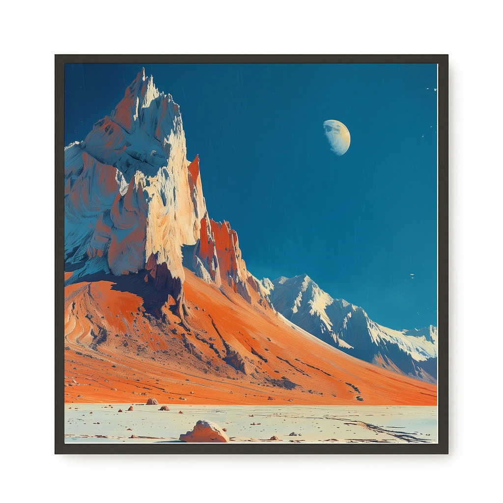 Lunar Peaks Canvas Wall Art