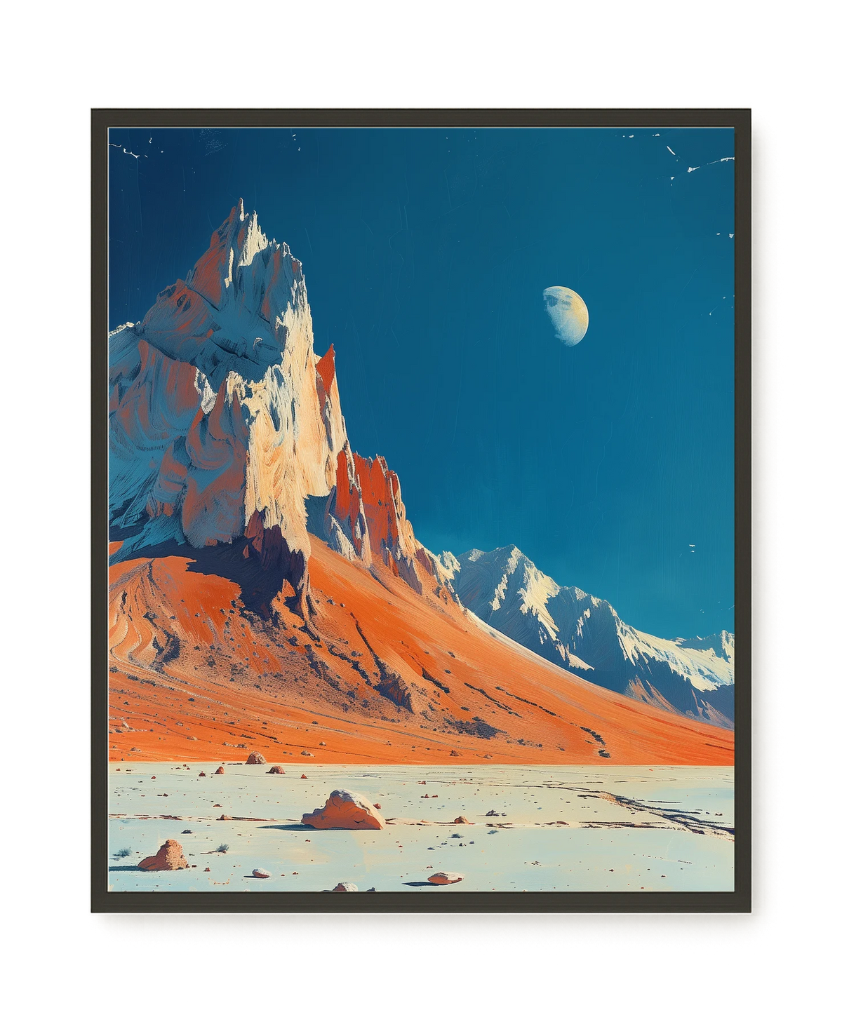 Lunar Peaks Canvas Wall Art