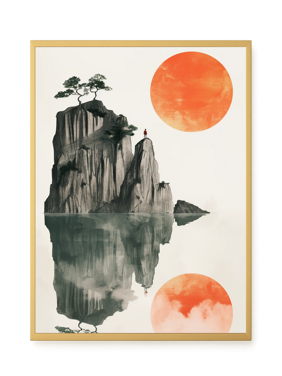 Misty Lake Canvas Wall Art