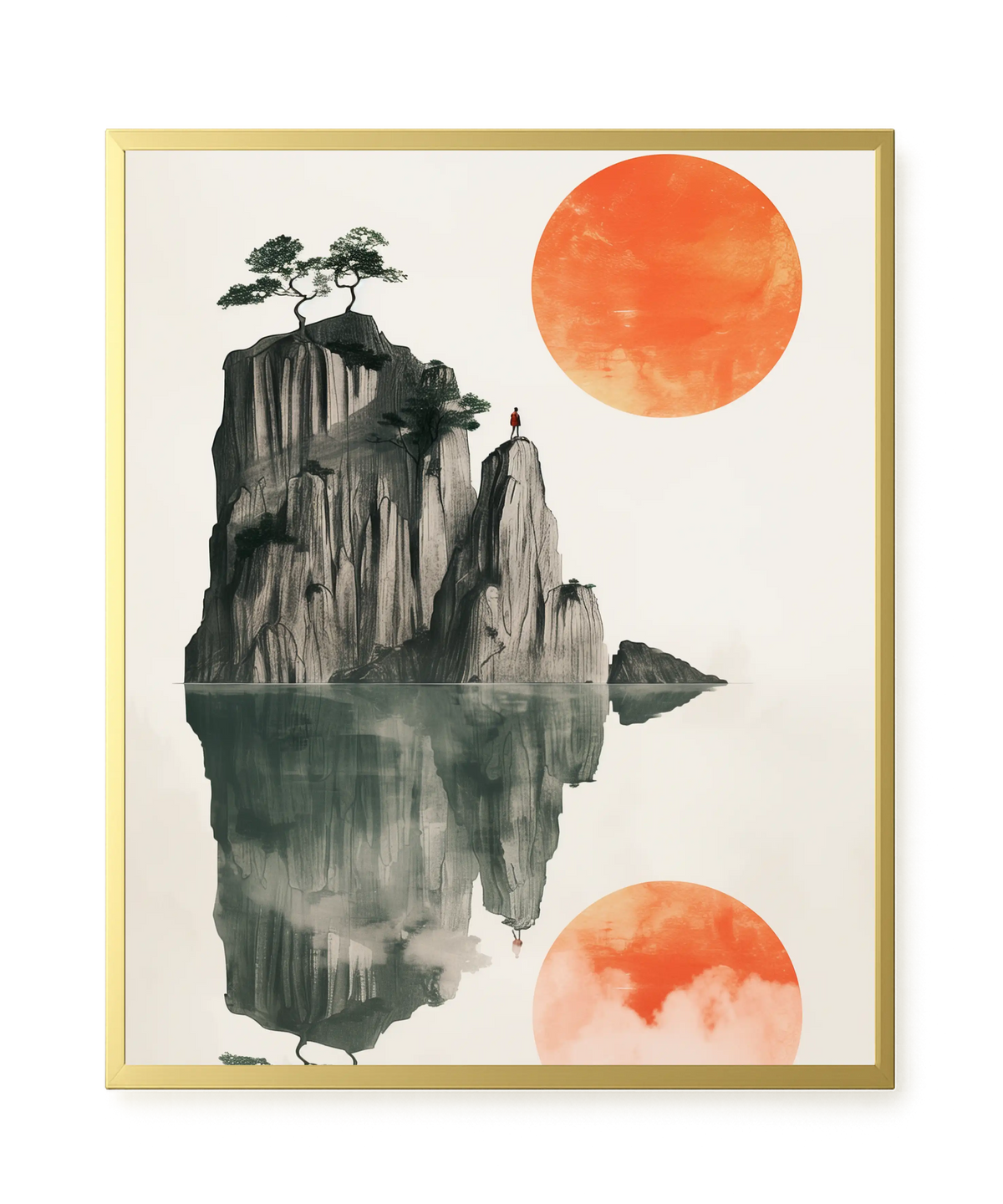 Misty Lake Canvas Wall Art