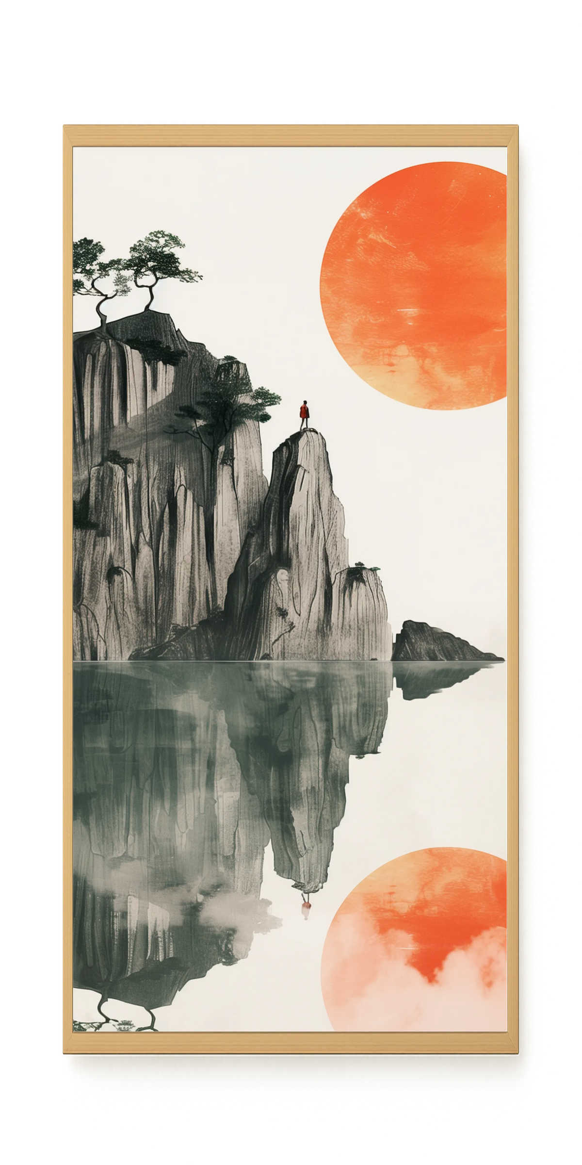 Misty Lake Canvas Wall Art