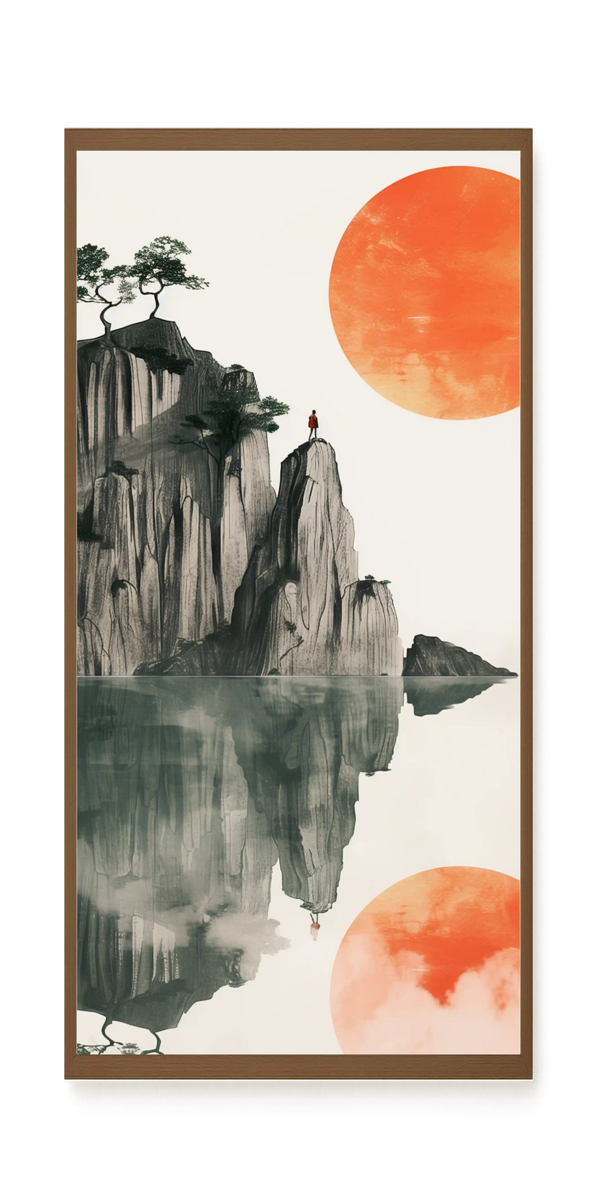 Misty Lake Canvas Wall Art