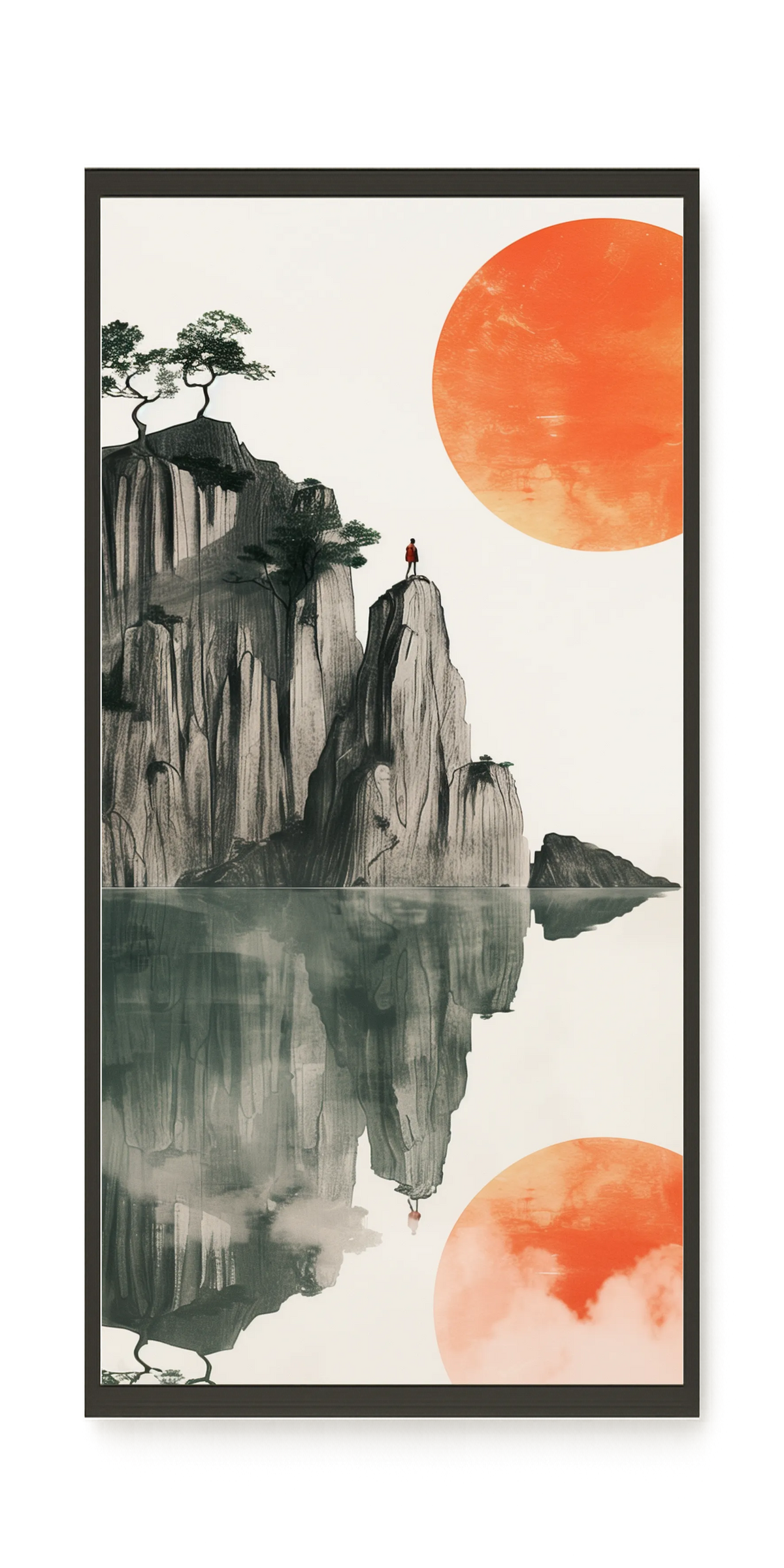 Misty Lake Canvas Wall Art