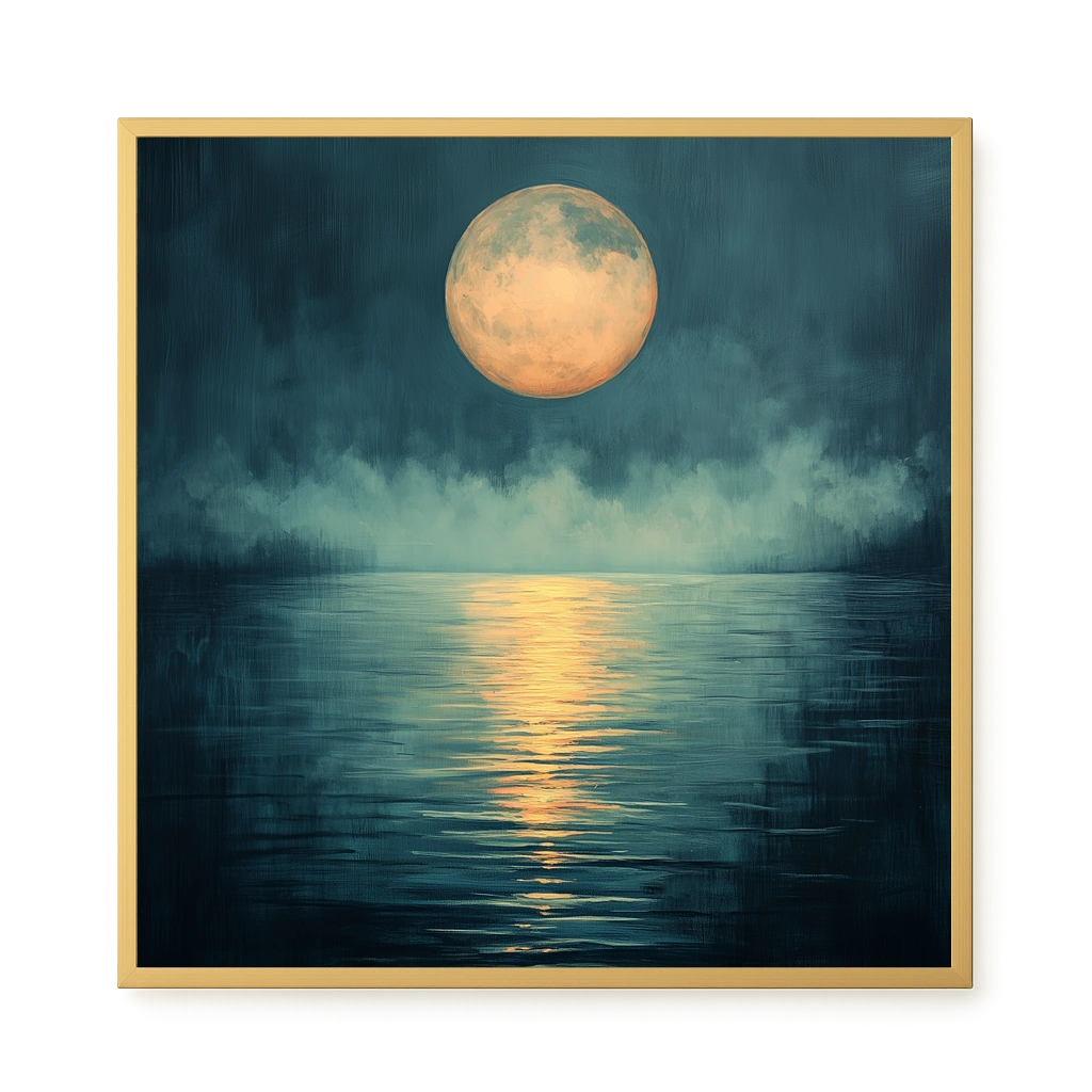 Moon Reflection Canvas Wall Art